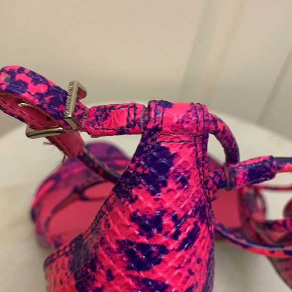Gianni Bini Pink & Purple Kameela Snake Skin Heels - Picture 5 of 9
